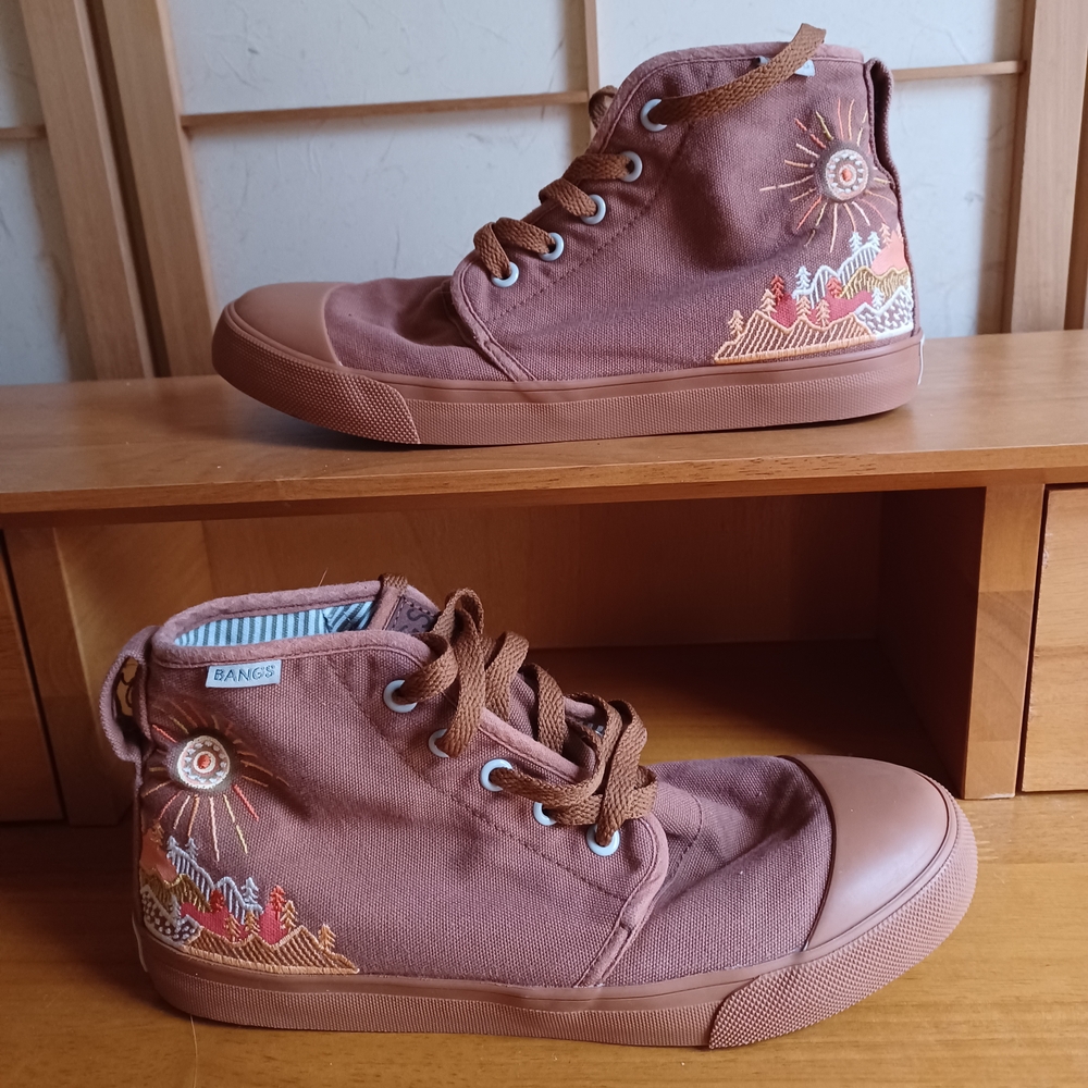 Women's Brown High-Top Sneakers